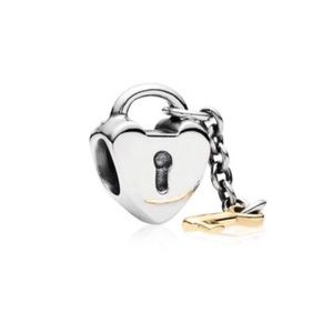 Pandora Retired Key To My Heart 14k Dangle Charm
